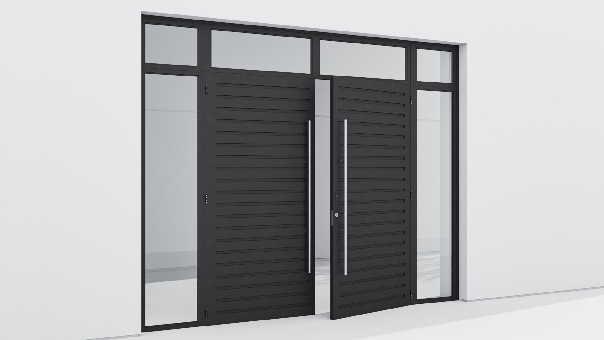 Aluminium door 50 3D model_3