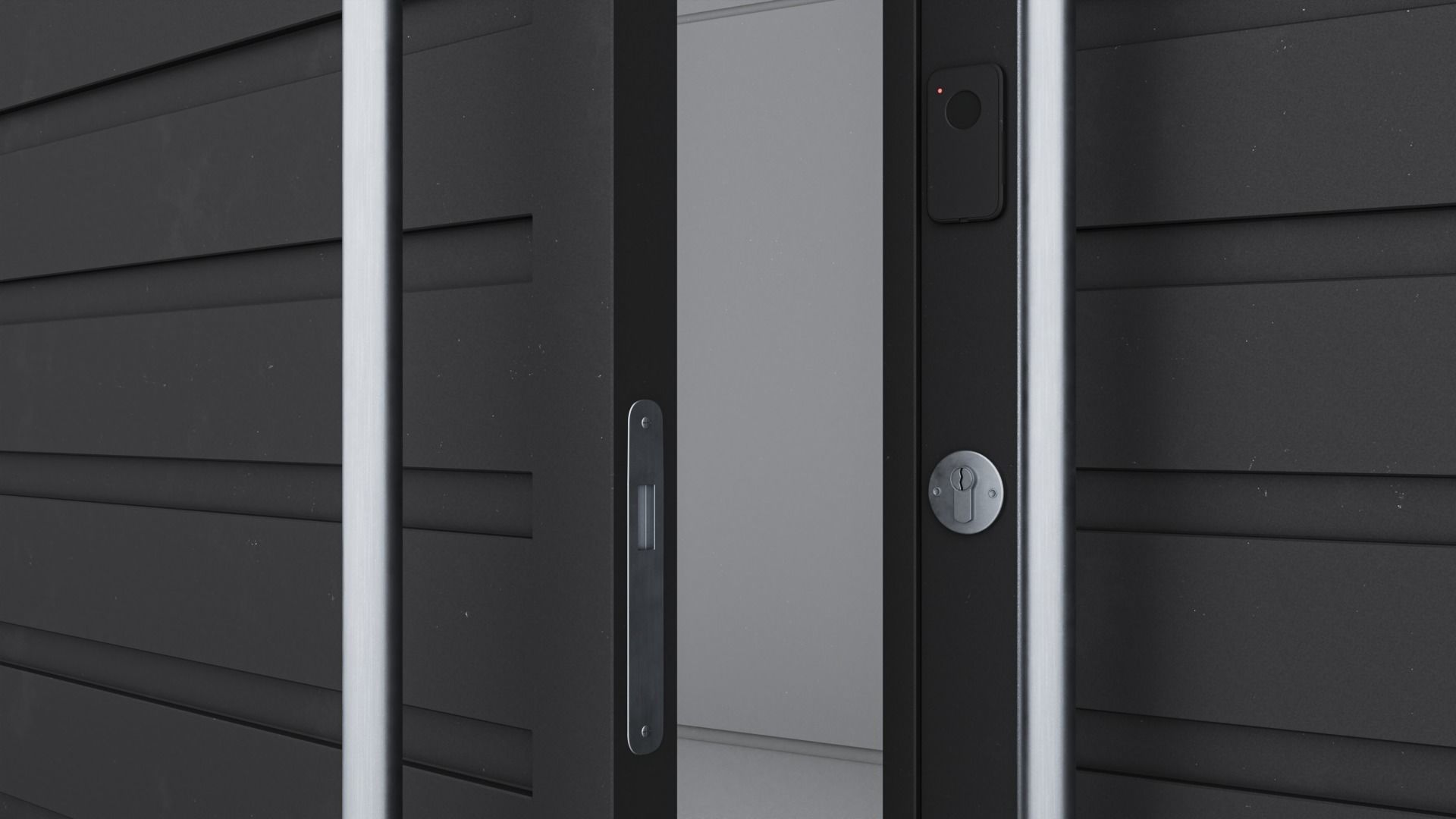 Aluminium door 50 3D model_4