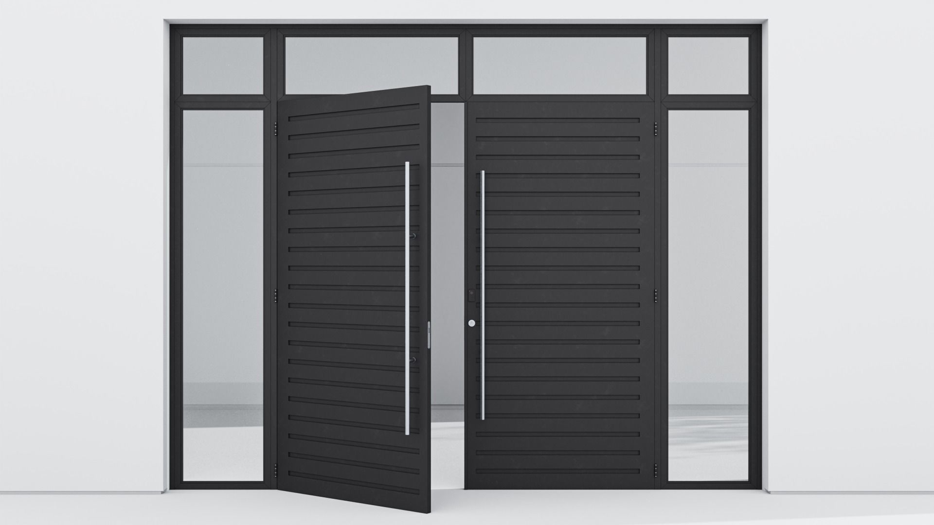 Aluminium door 50 3D model_1