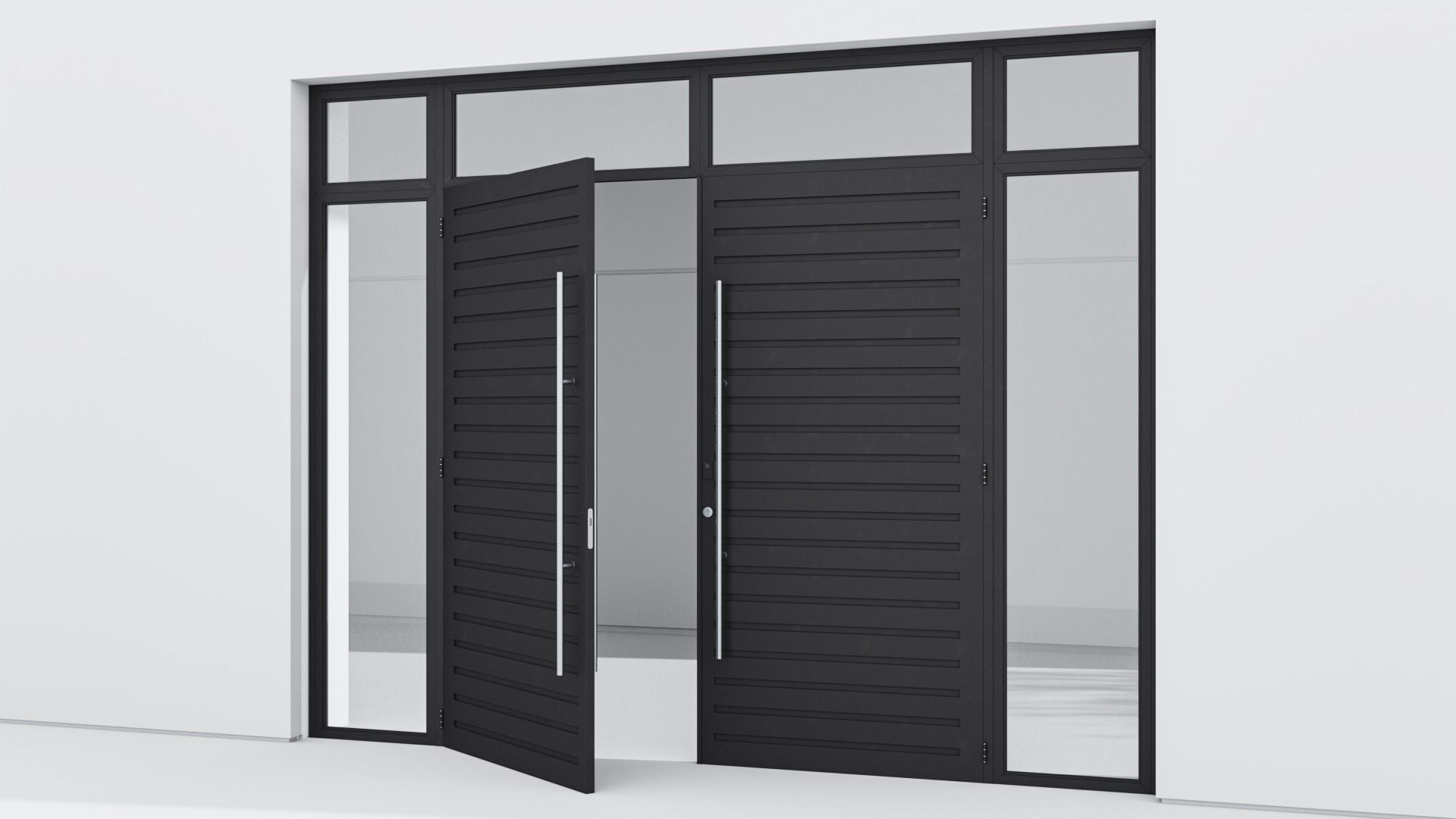 Aluminium door 50 3D model_2