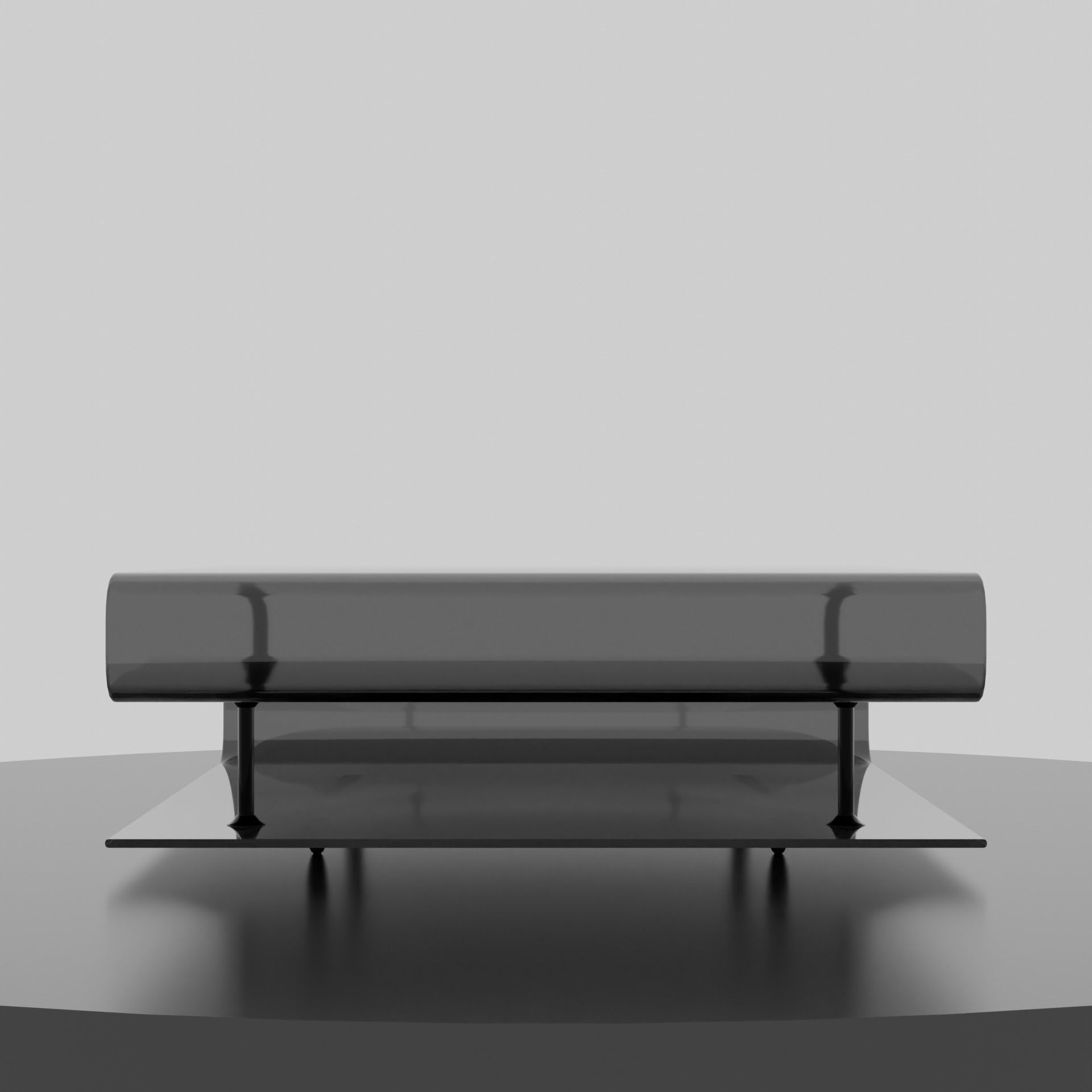 Glass coffee table 3D model_4