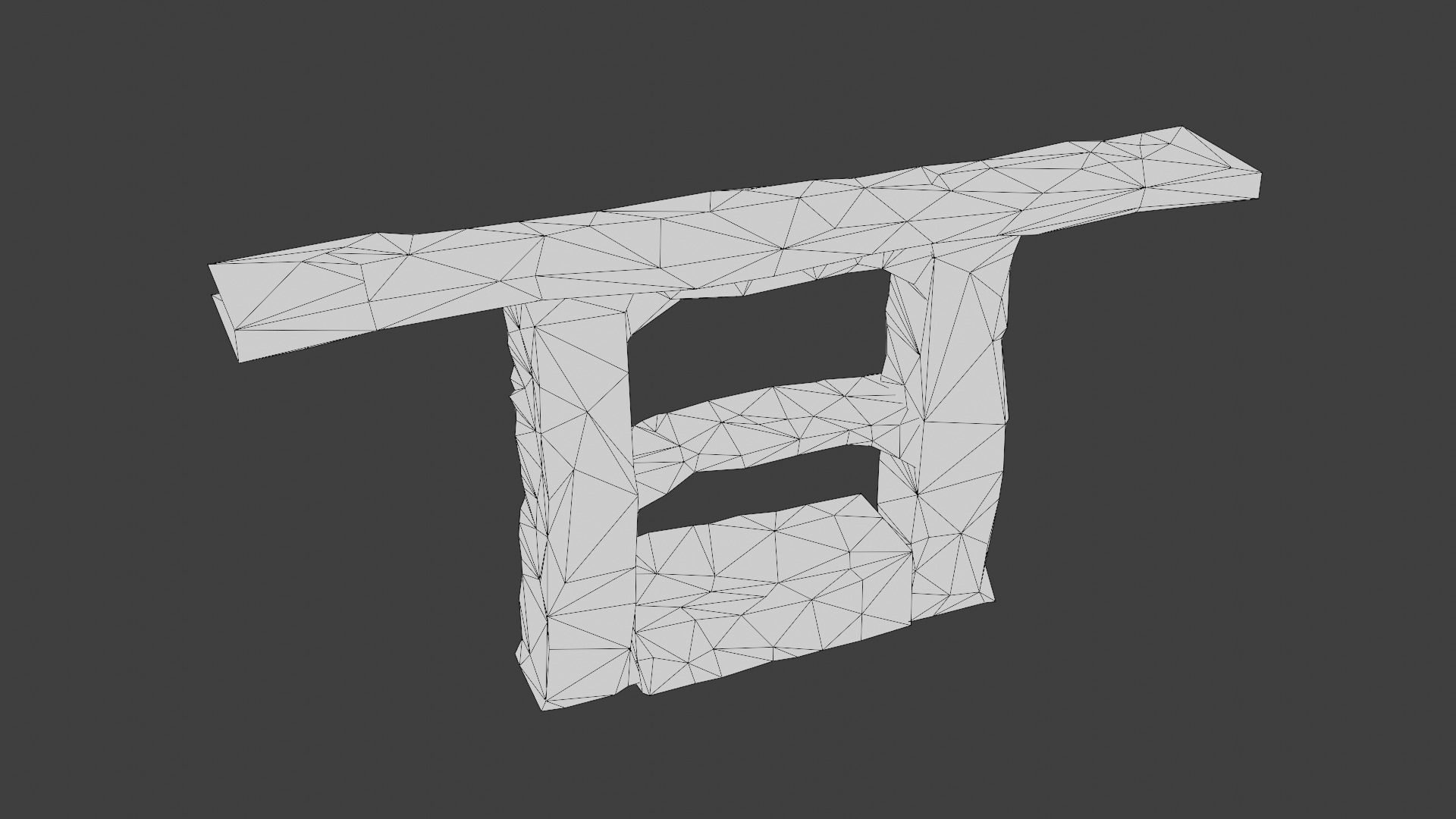 Realistic PBR Crypt Model stone structure lit up at night Low-poly 3D model_3