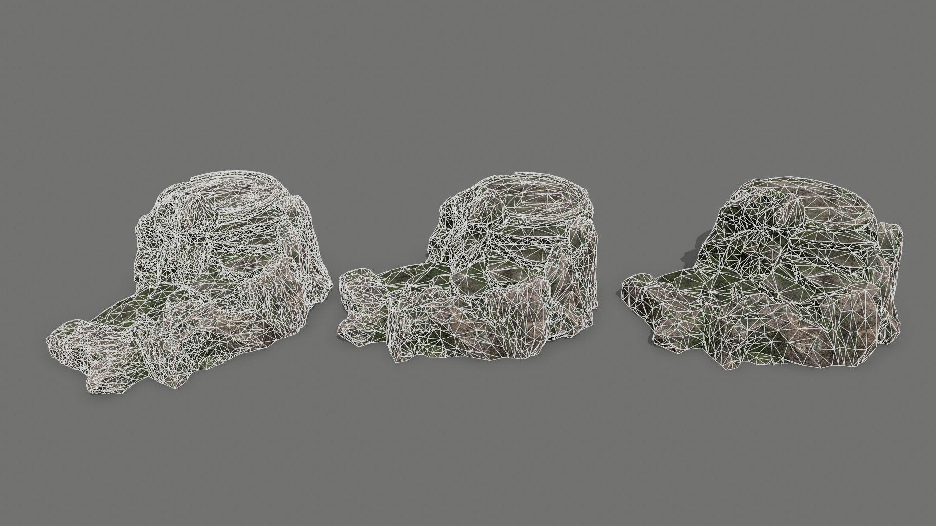 Ladder 2 rock Low-poly 3D model_13