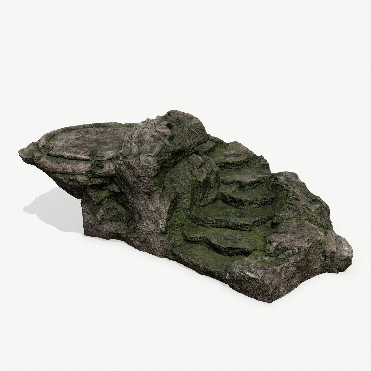 Ladder 2 rock Low-poly 3D model_6