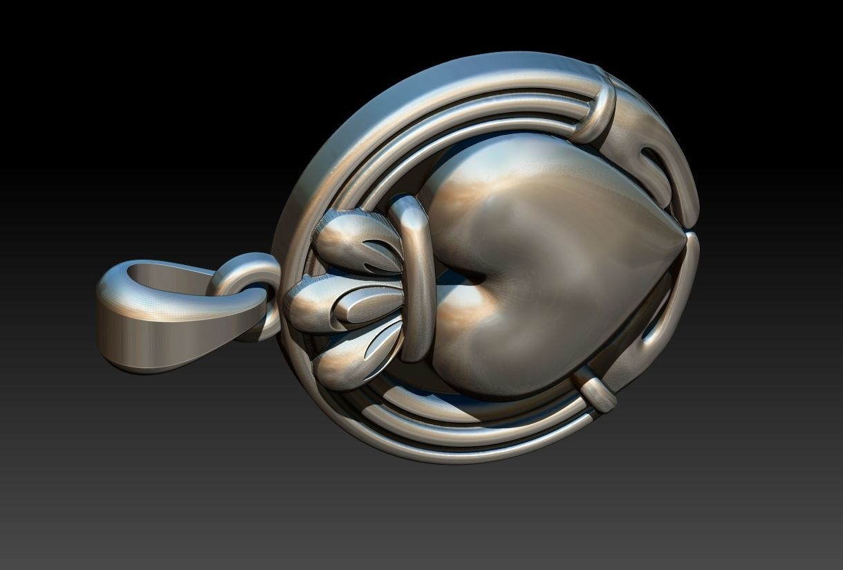 Claddagh Pendant 3D print model_18