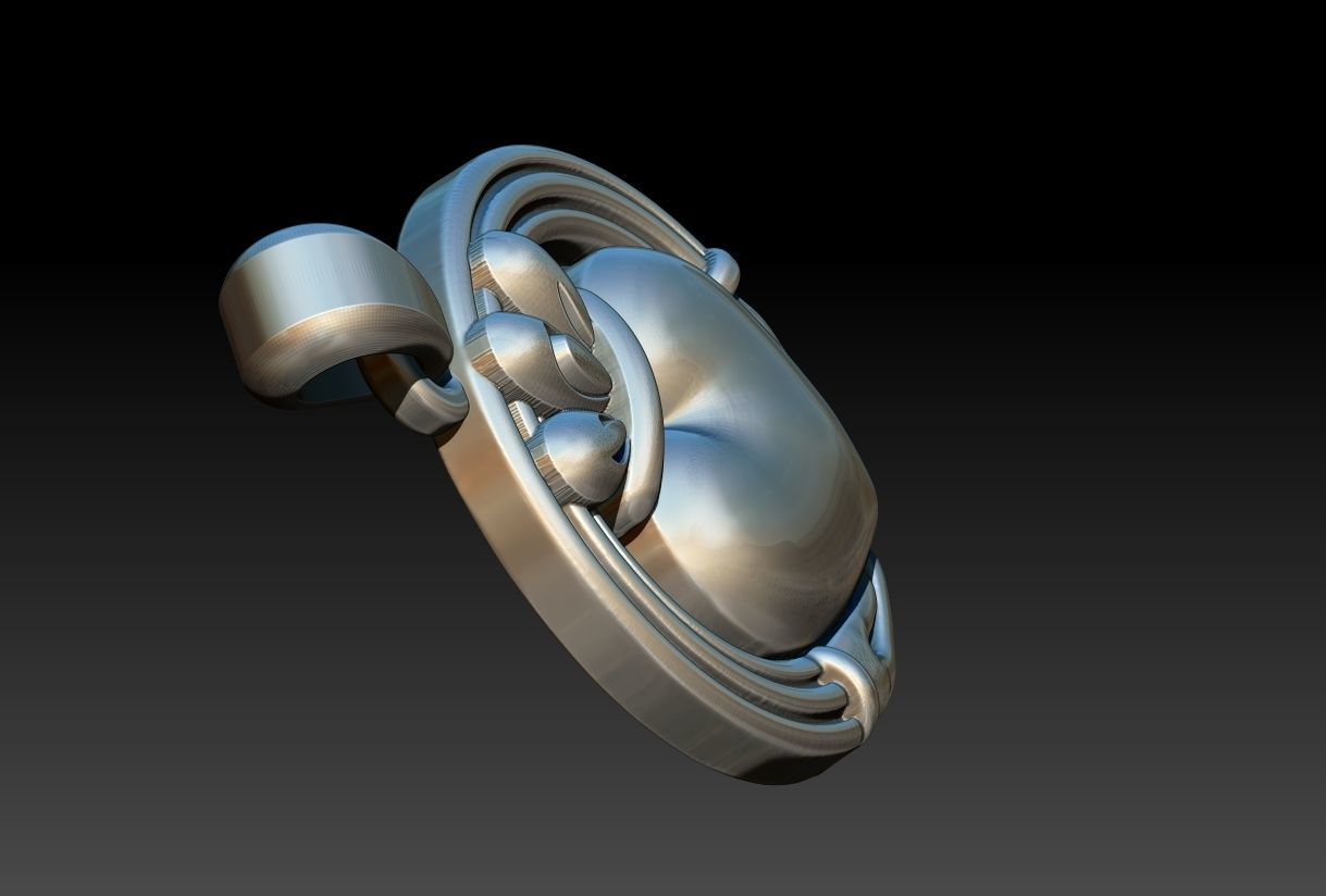 Claddagh Pendant 3D print model_16