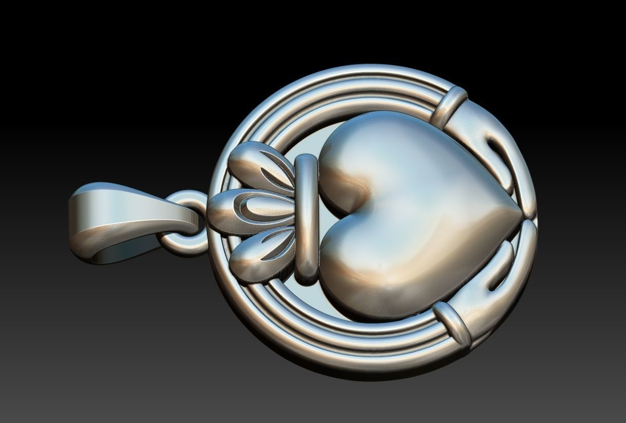 Claddagh Pendant 3D print model_17