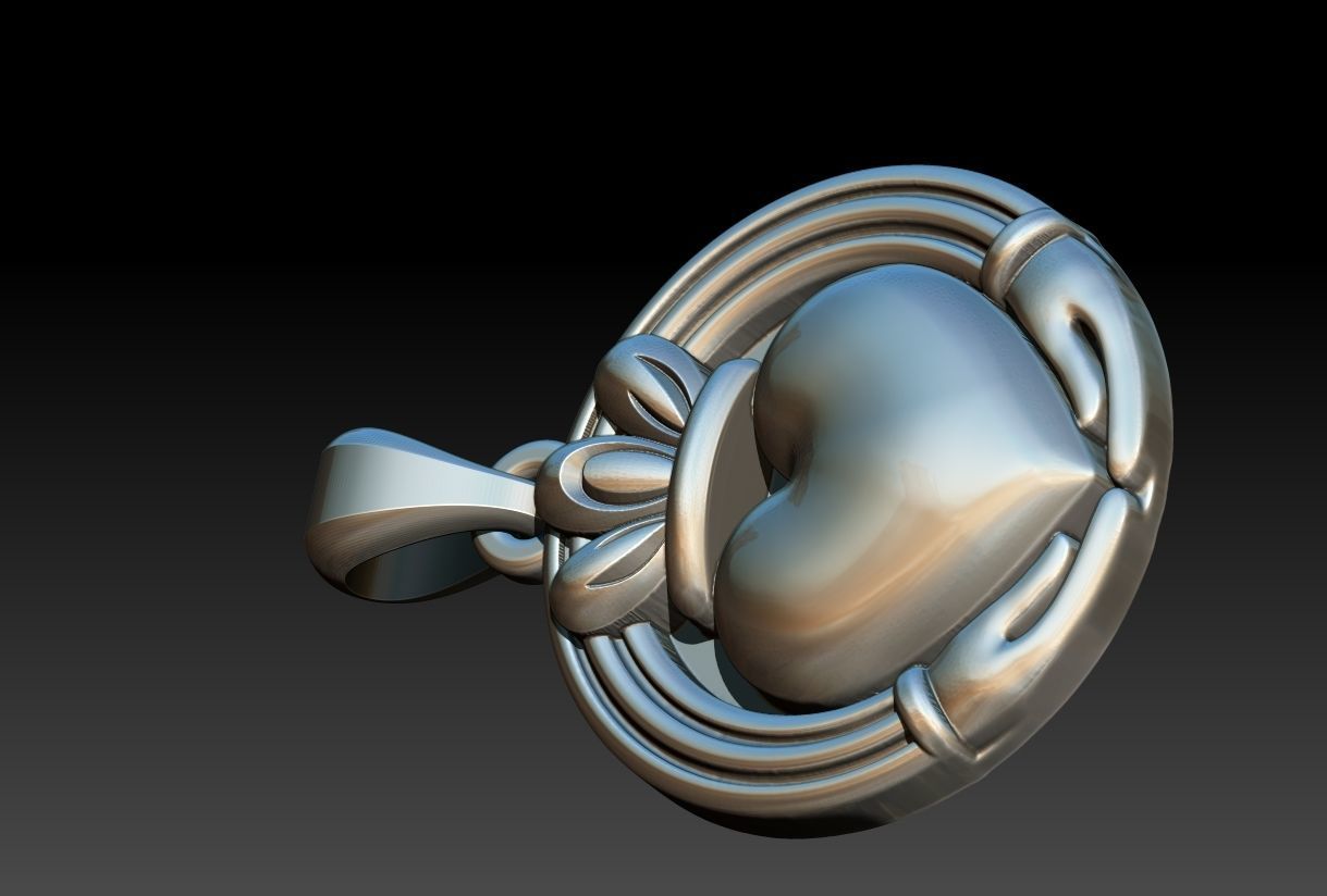 Claddagh Pendant 3D print model_20