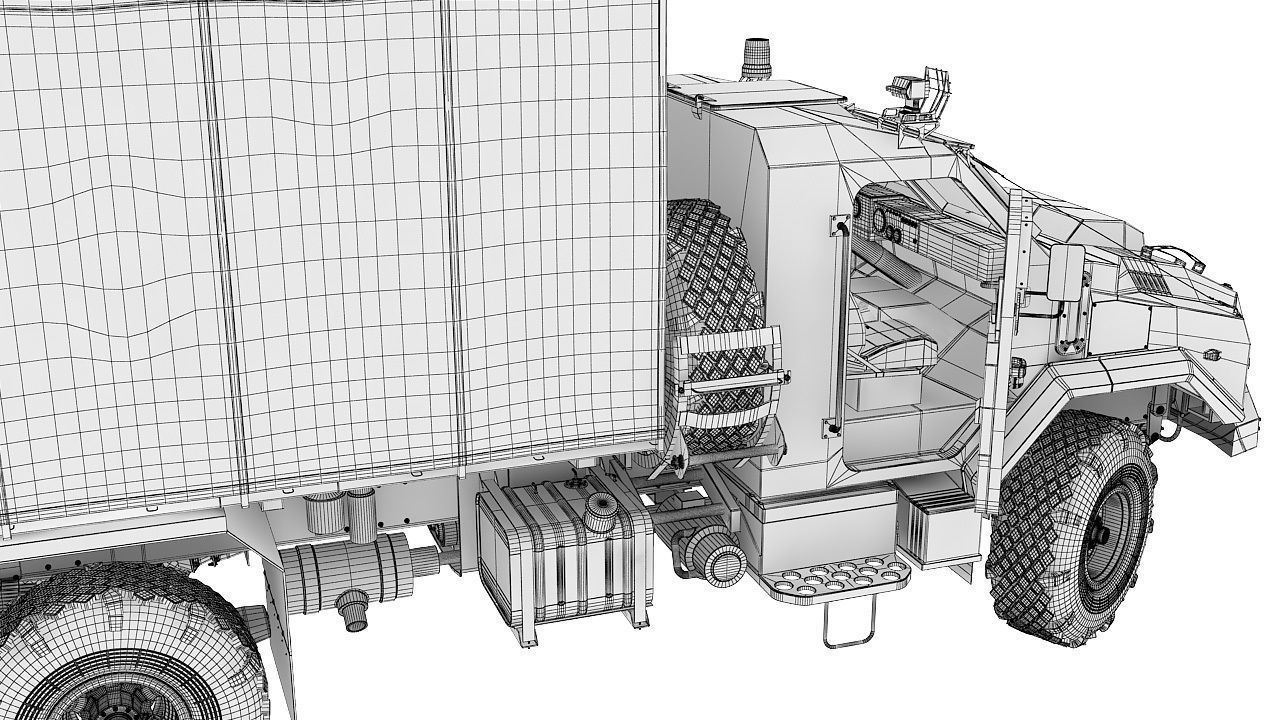 Military Tent vehicle 3D model_28