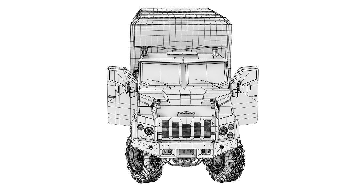 Military Tent vehicle 3D model_23