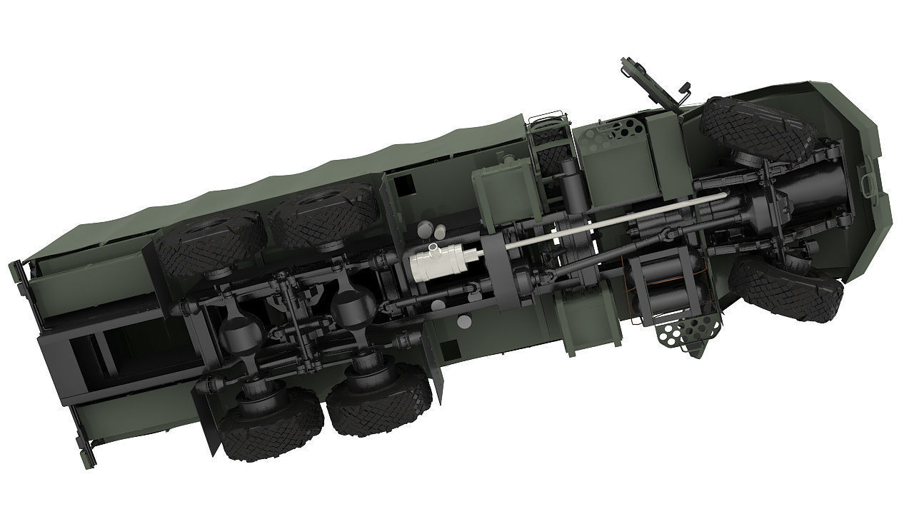 Military Tent vehicle 3D model_8