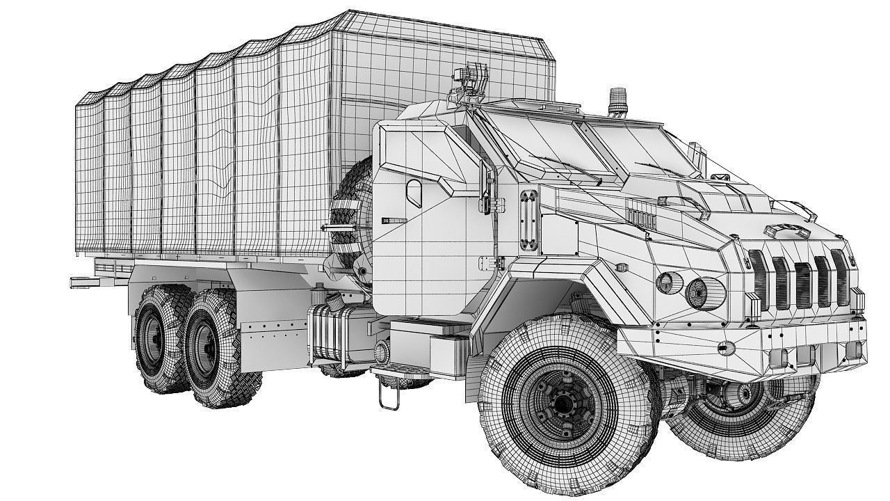Military Tent vehicle 3D model_31