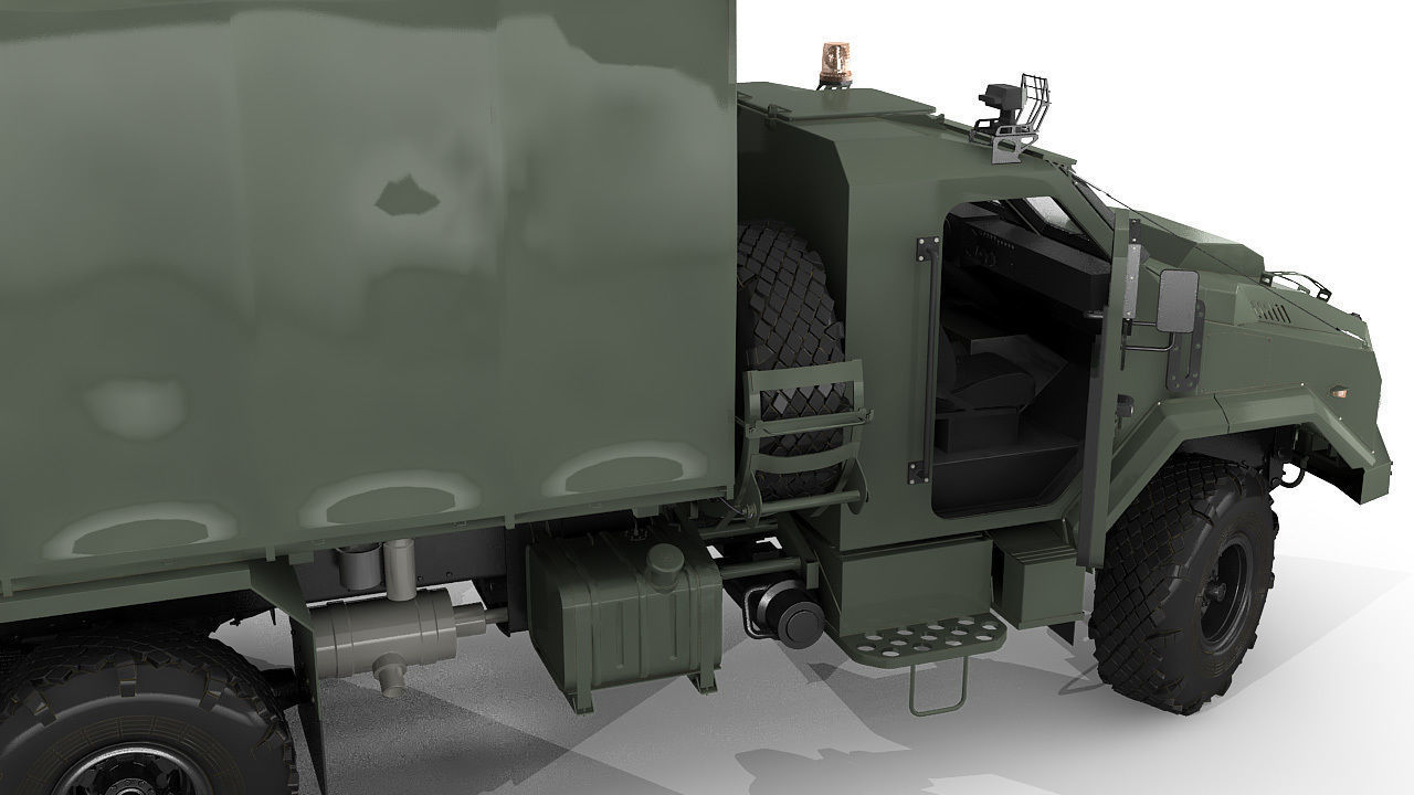 Military Tent vehicle 3D model_14
