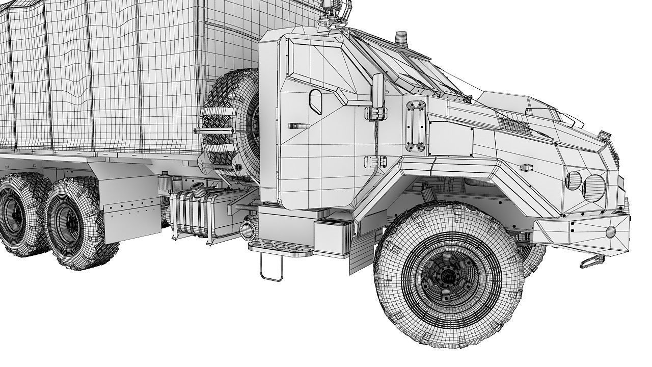 Military Tent vehicle 3D model_35