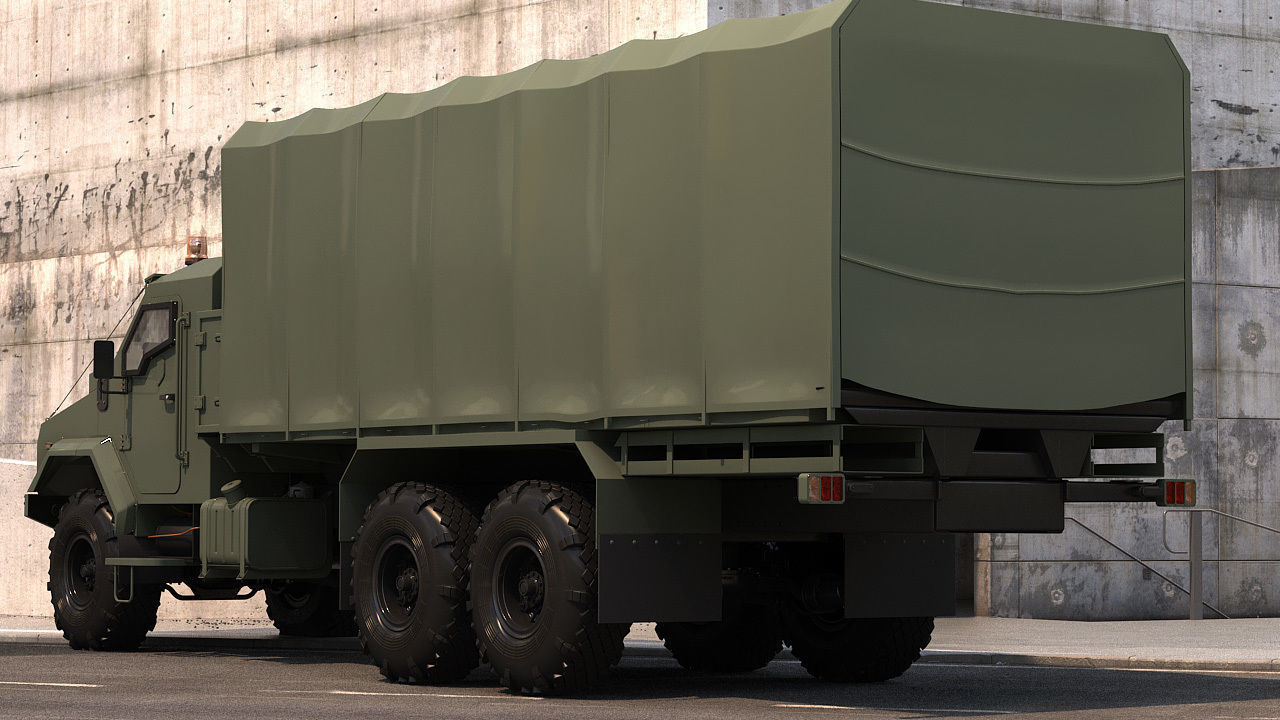 Military Tent vehicle 3D model_1