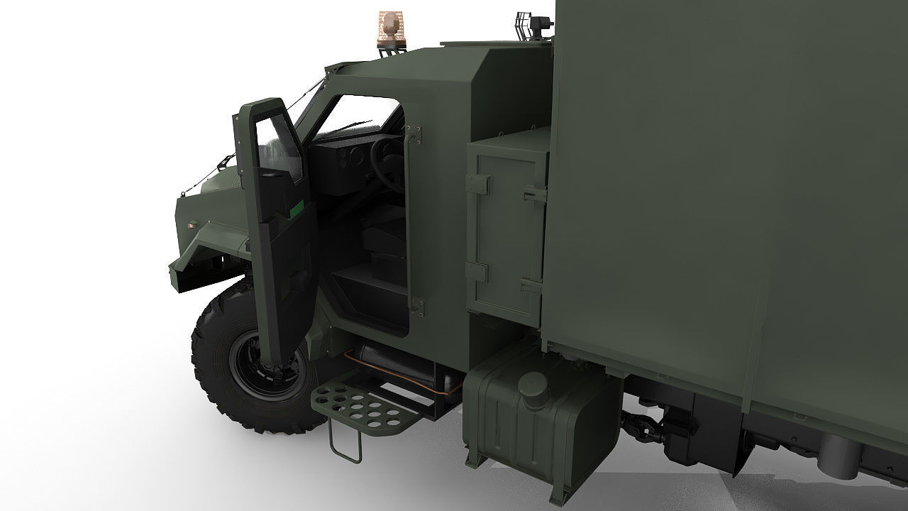 Military Tent vehicle 3D model_12