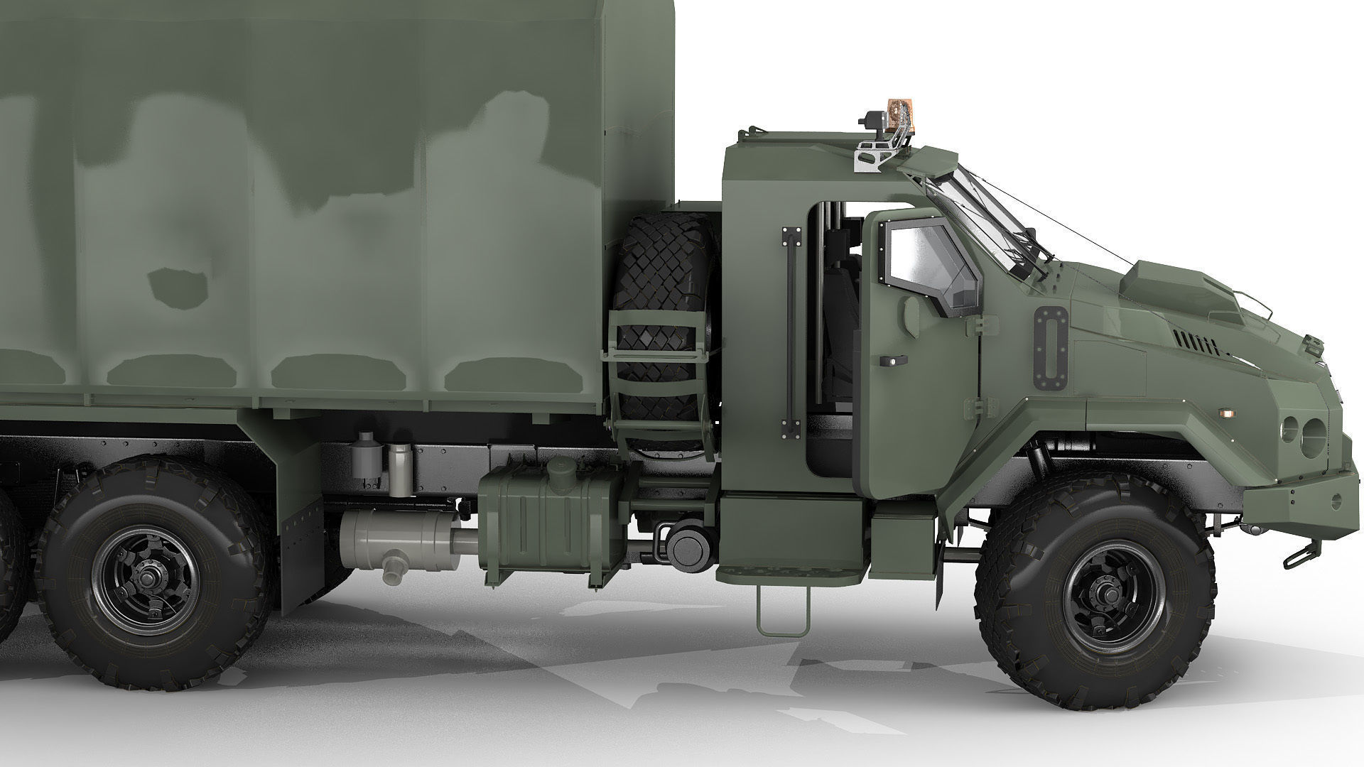 Military Tent vehicle 3D model_22