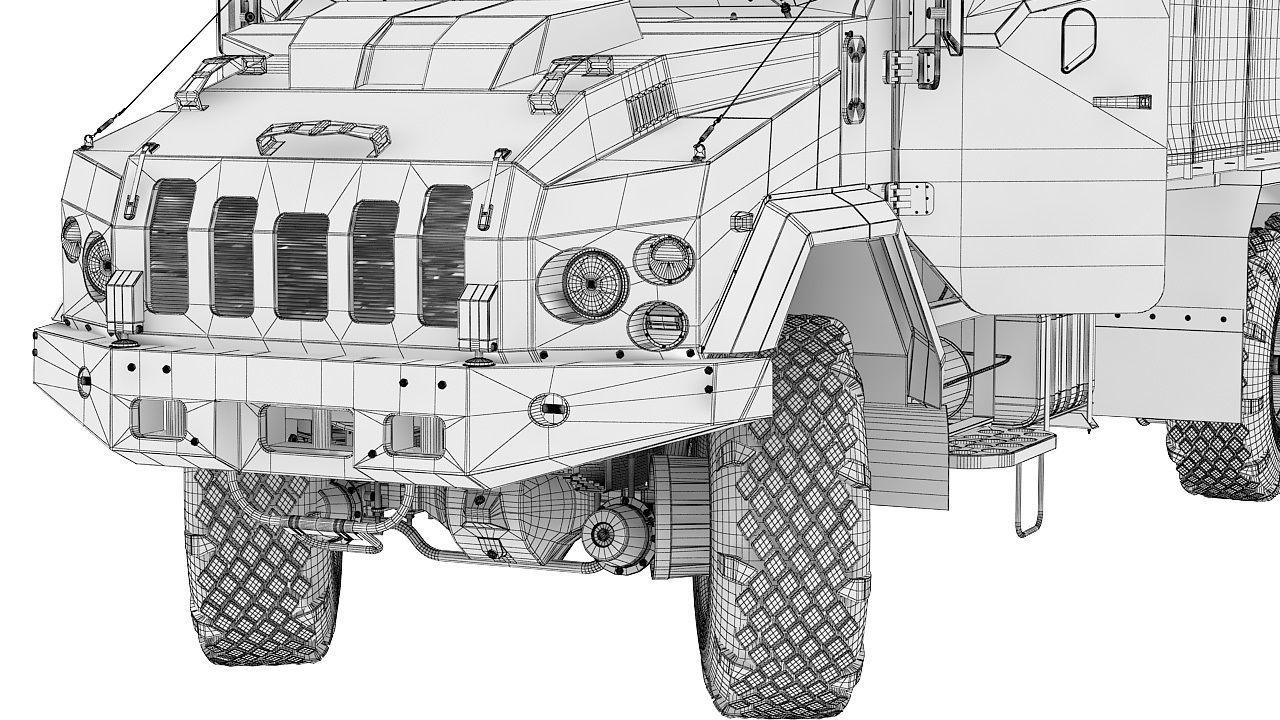 Military Tent vehicle 3D model_29