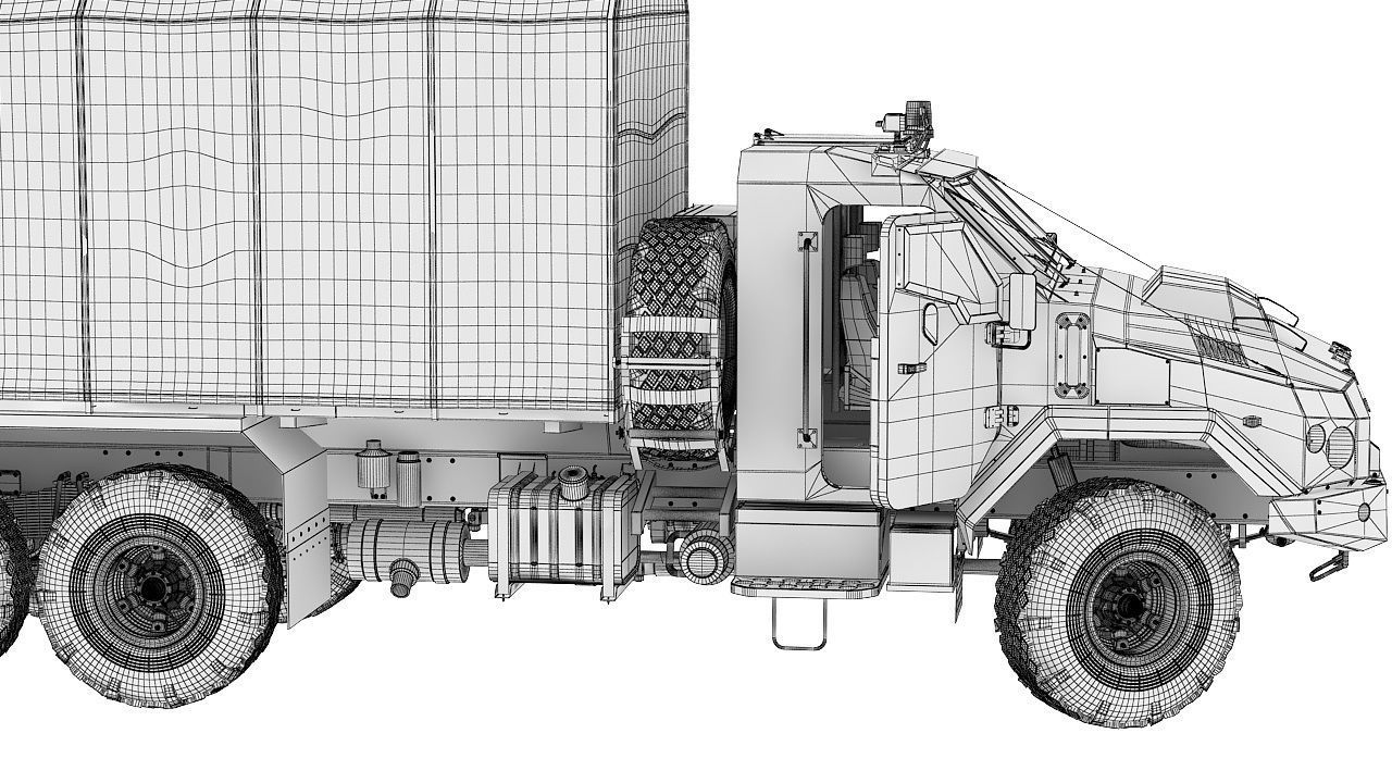 Military Tent vehicle 3D model_34