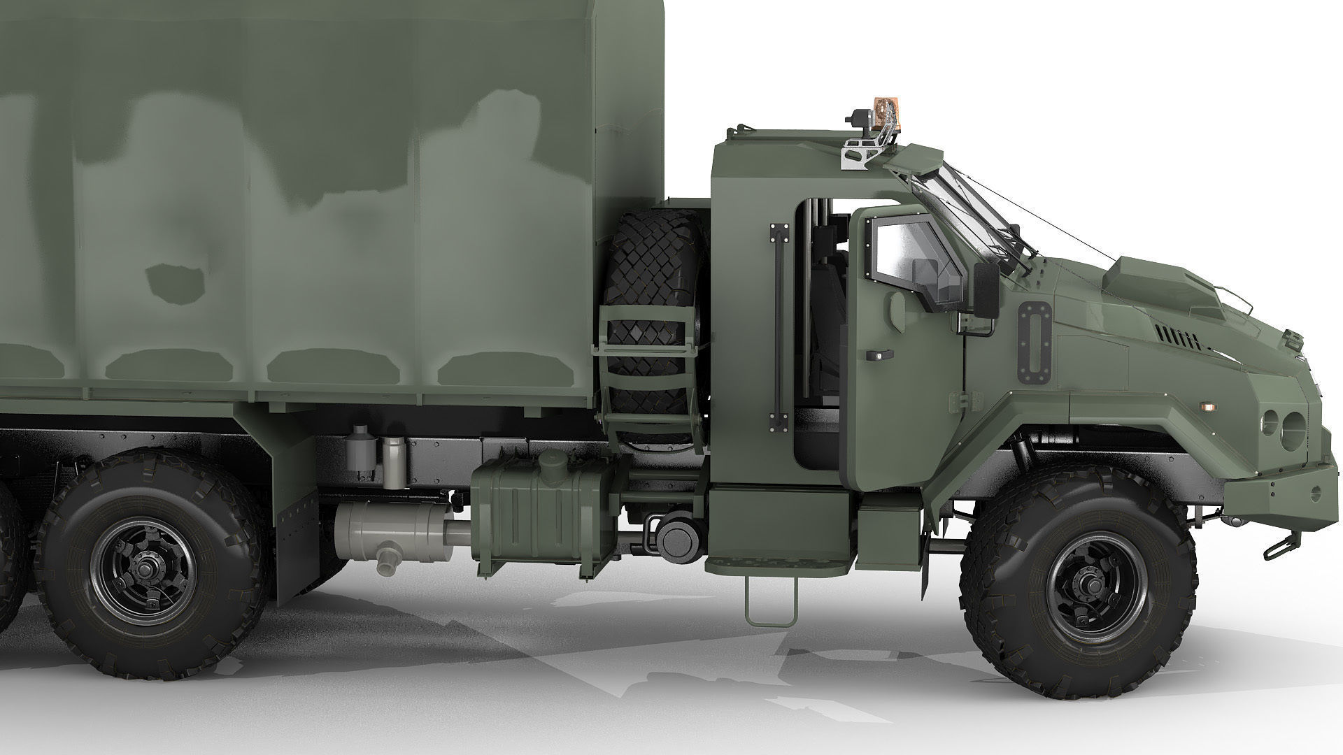 Military Tent vehicle 3D model_3