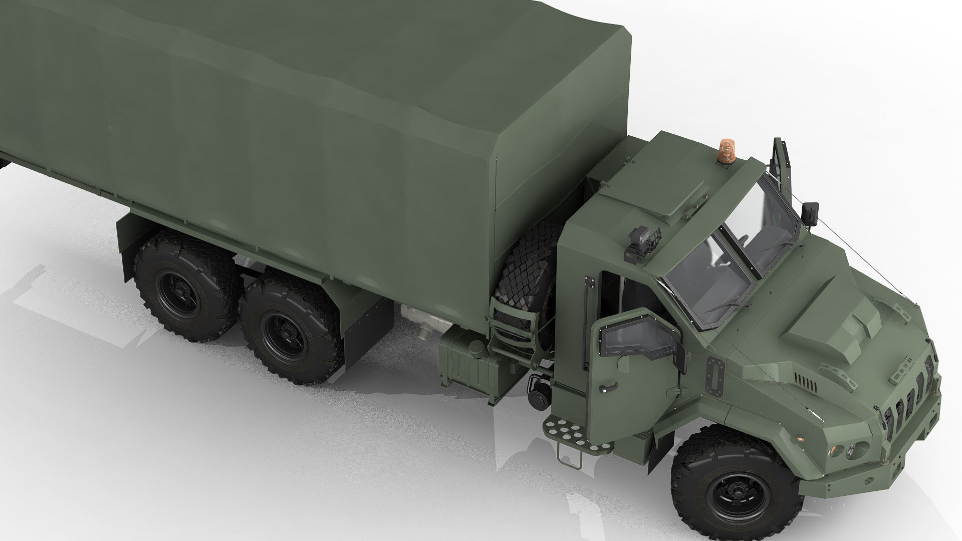 Military Tent vehicle 3D model_4