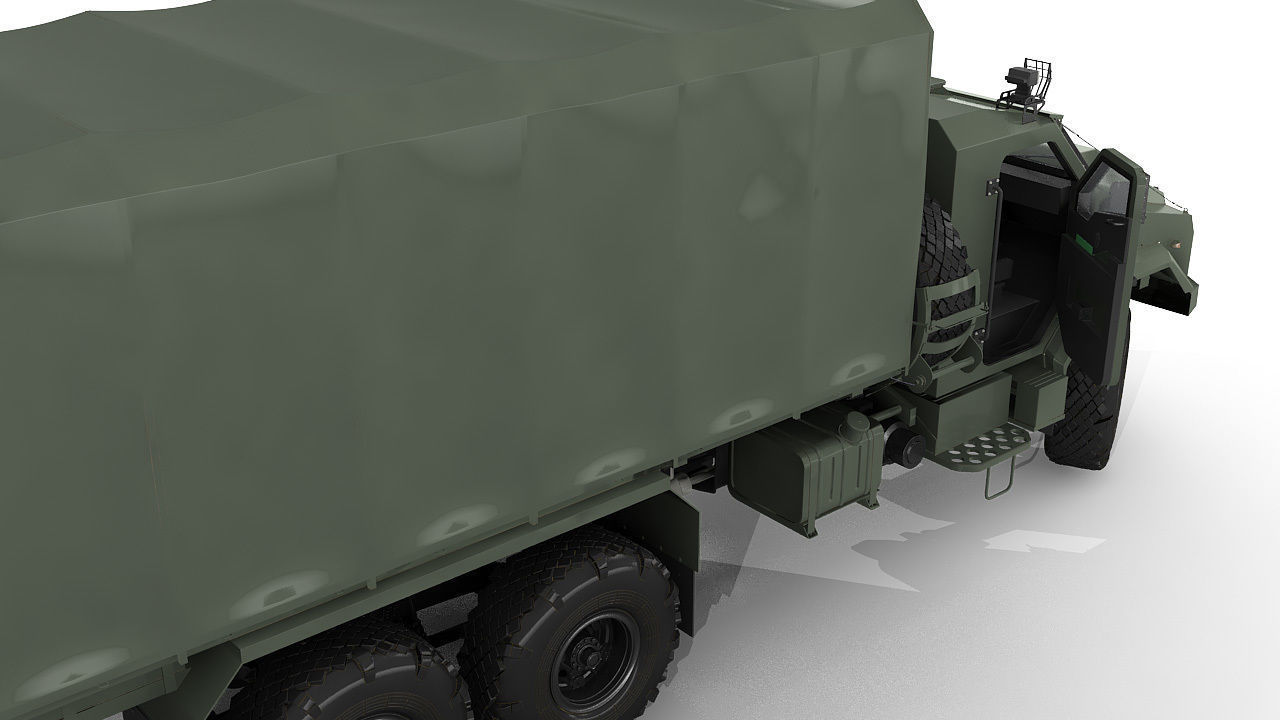 Military Tent vehicle 3D model_10