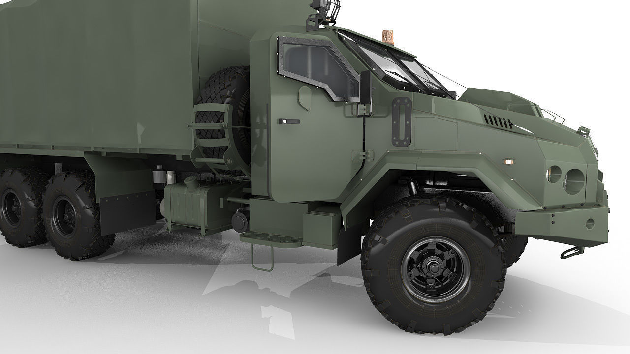 Military Tent vehicle 3D model_16