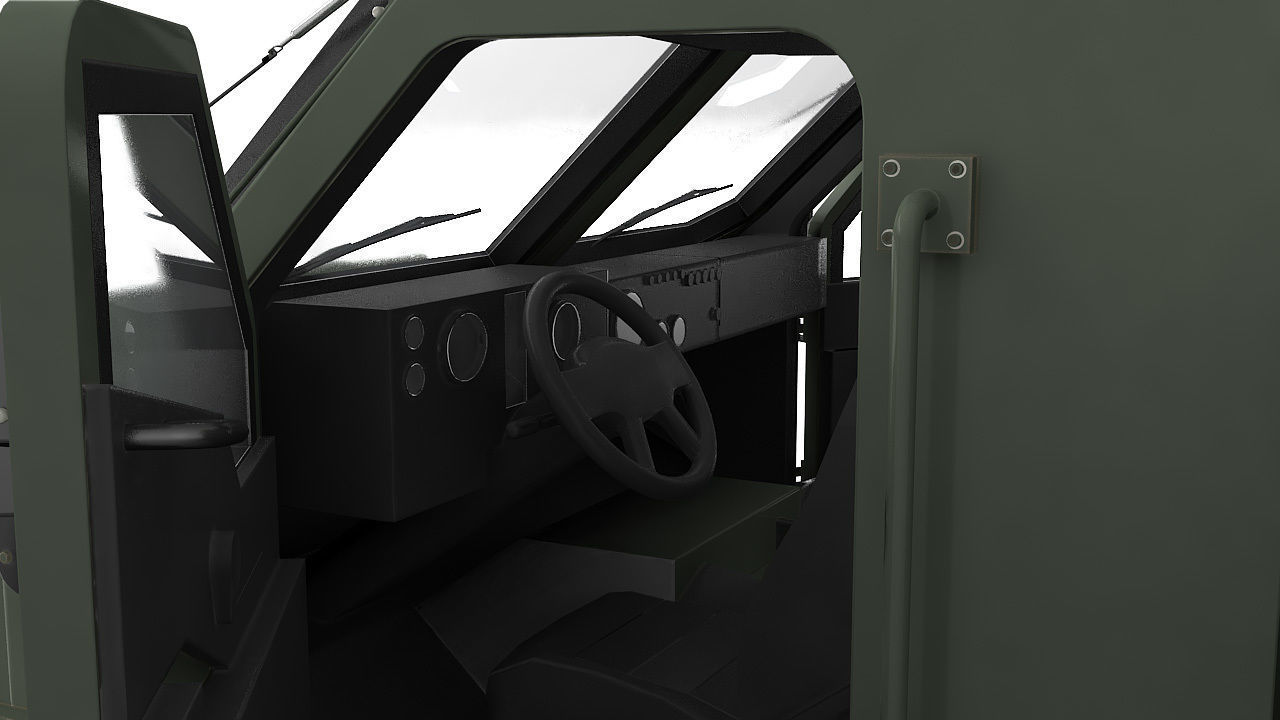 Military Tent vehicle 3D model_19