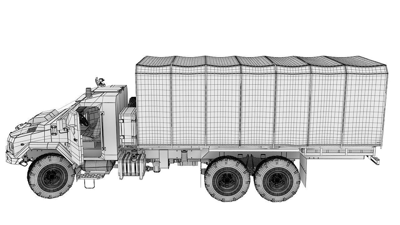 Military Tent vehicle 3D model_40