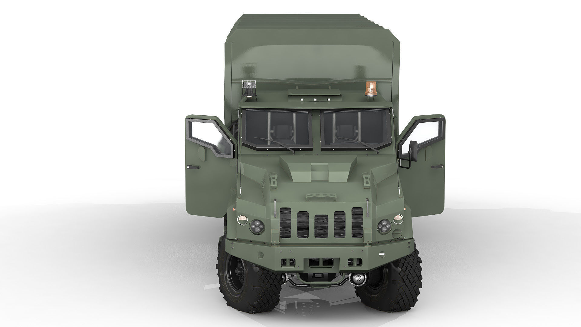 Military Tent vehicle 3D model_21