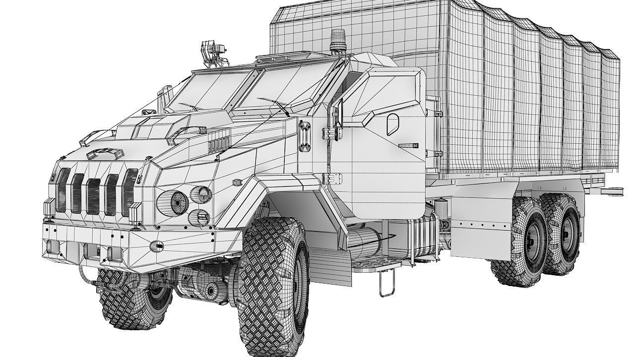 Military Tent vehicle 3D model_36