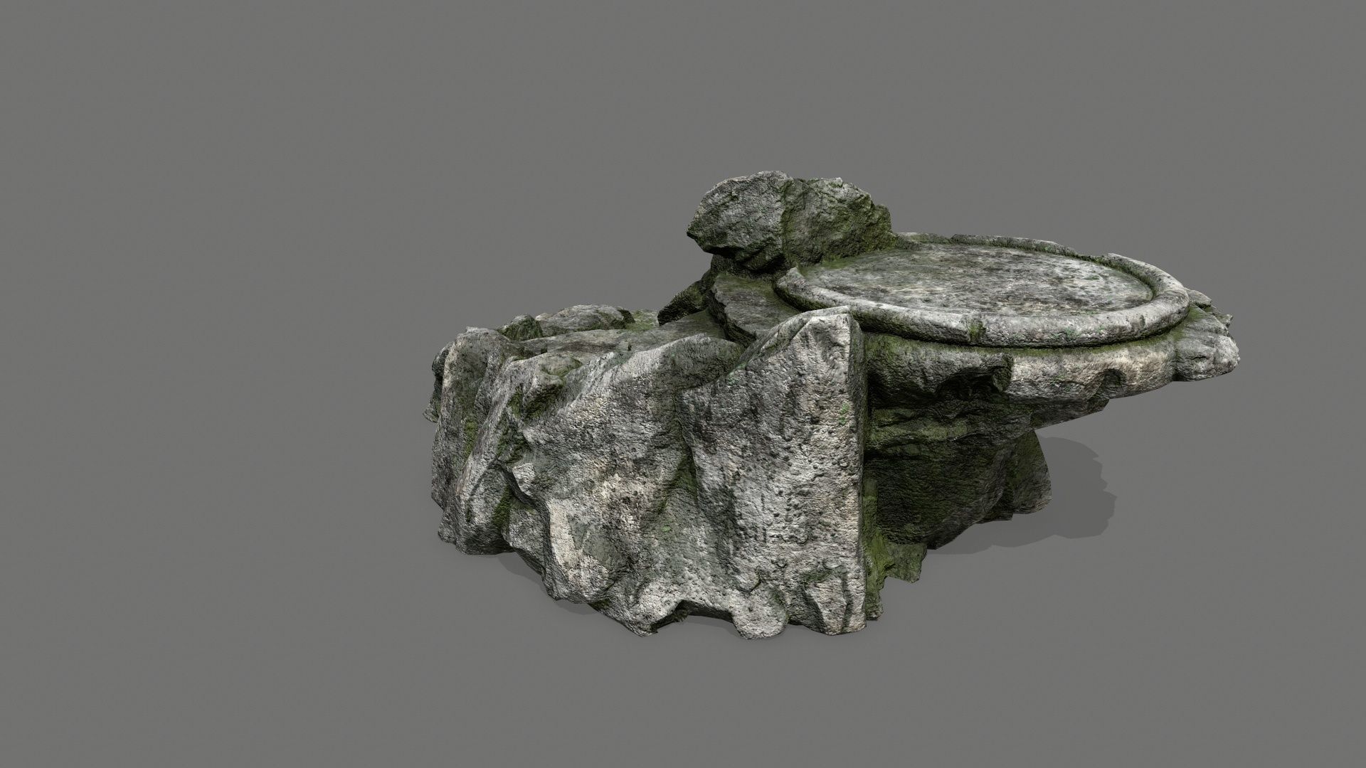 Ladder 4 rock Low-poly 3D model_6