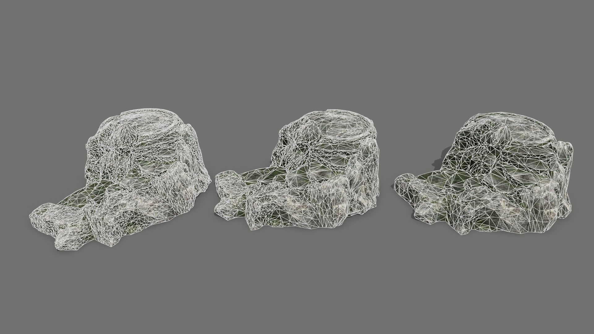 Ladder 4 rock Low-poly 3D model_14