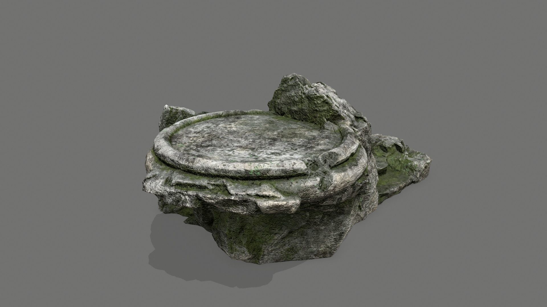 Ladder 4 rock Low-poly 3D model_8