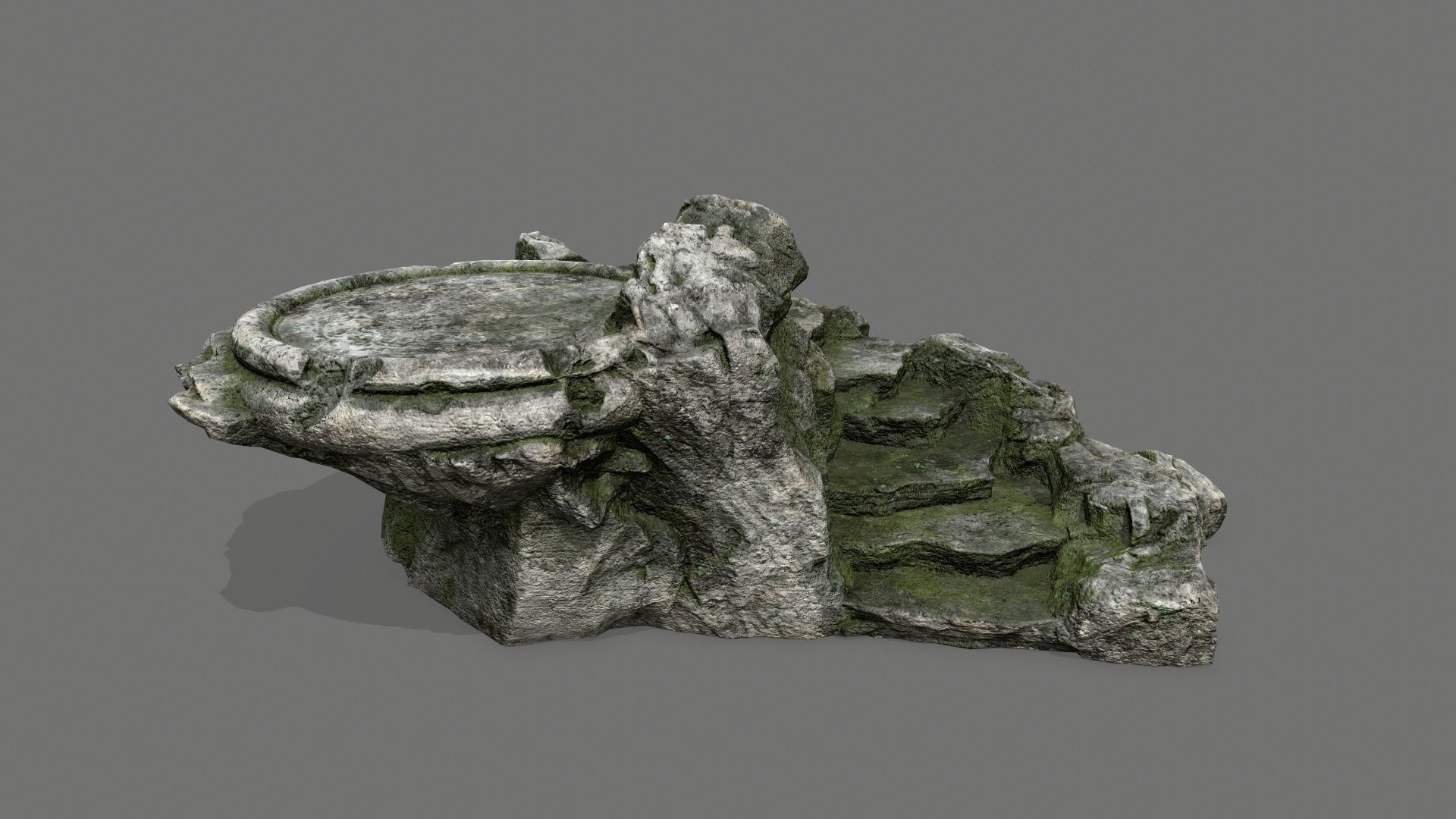 Ladder 4 rock Low-poly 3D model_9