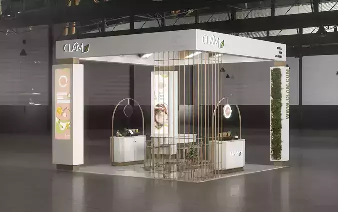 exhibition island cosmetic stand