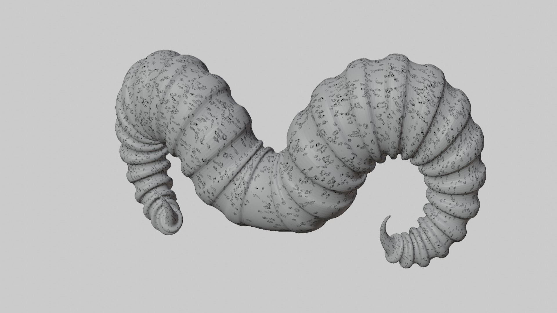 Ram horns sculpture  3D print model_3