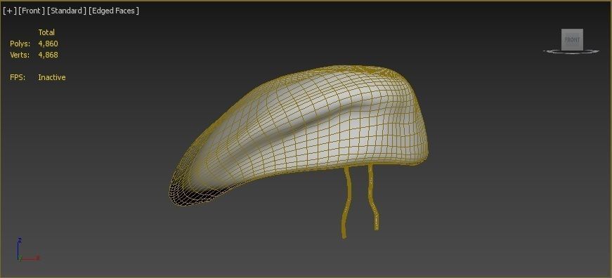  Military Hat Beret Set  Low-poly 3D model_22