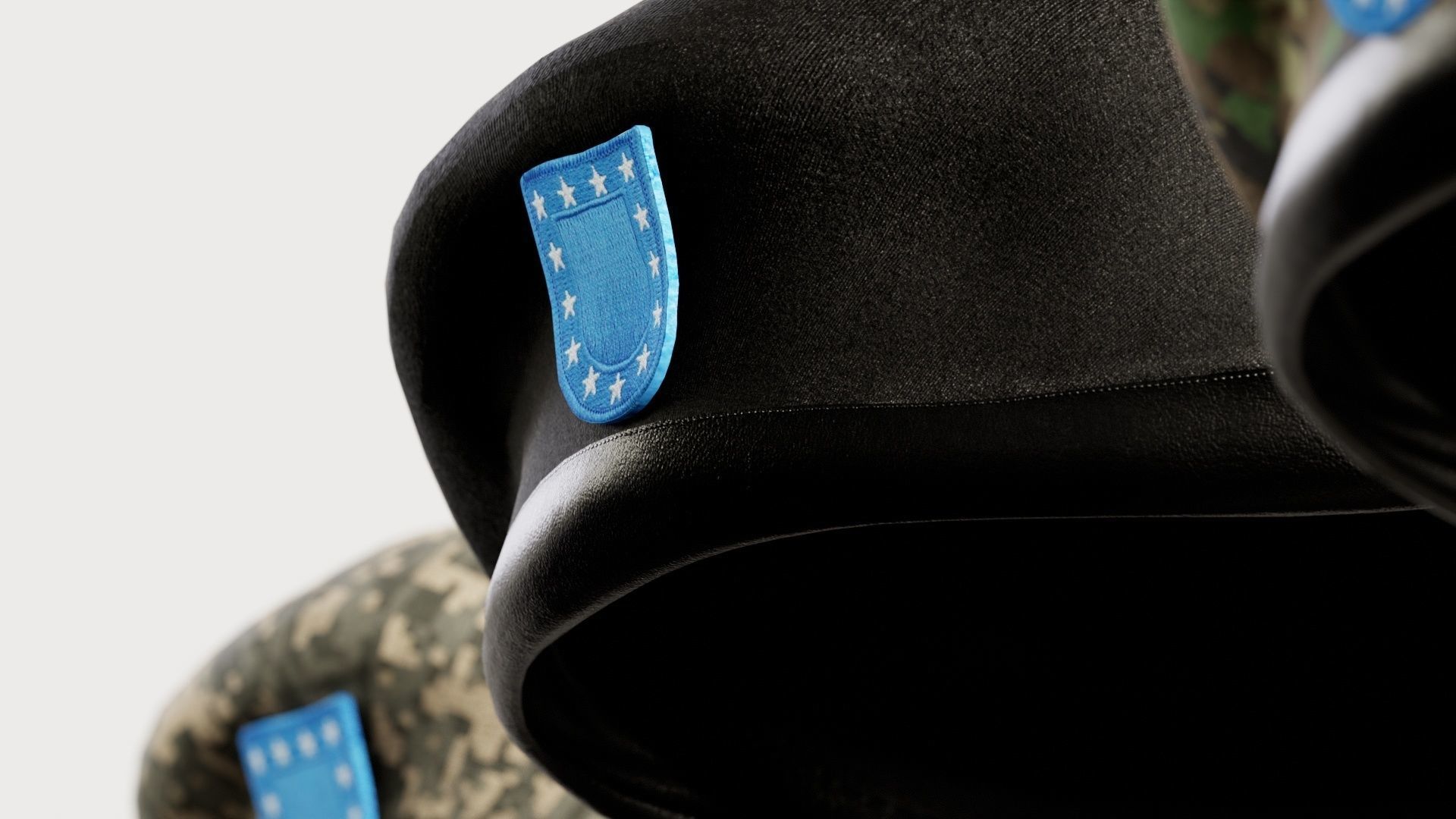  Military Hat Beret Set  Low-poly 3D model_8