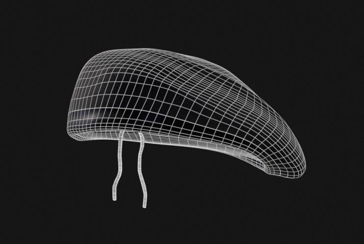  Military Hat Beret Set  Low-poly 3D model_15
