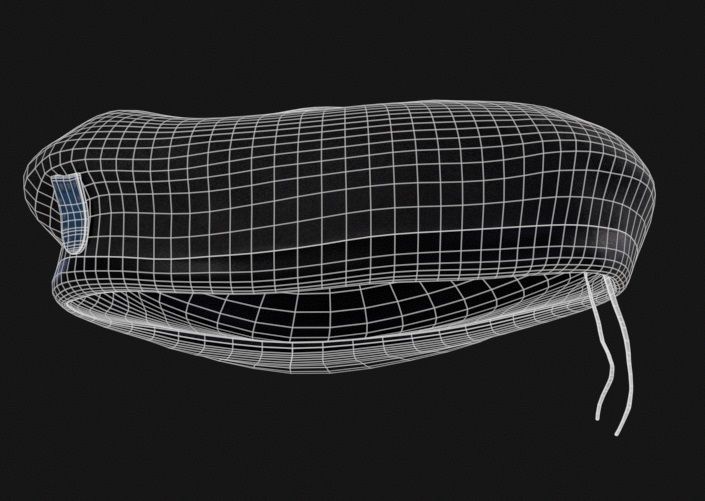  Military Hat Beret Set  Low-poly 3D model_18