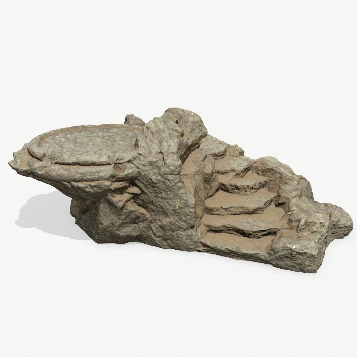 Ladder 7 rock Low-poly 3D model_7