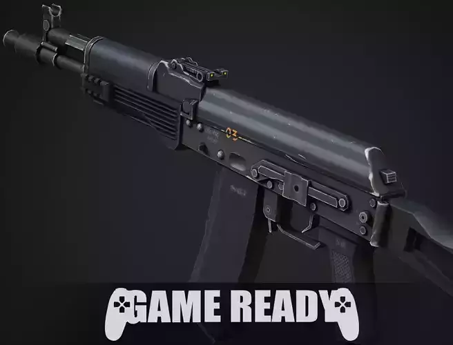 Ak-102 Assault Rifle - Low Poly Game Ready Low-poly 3D model
