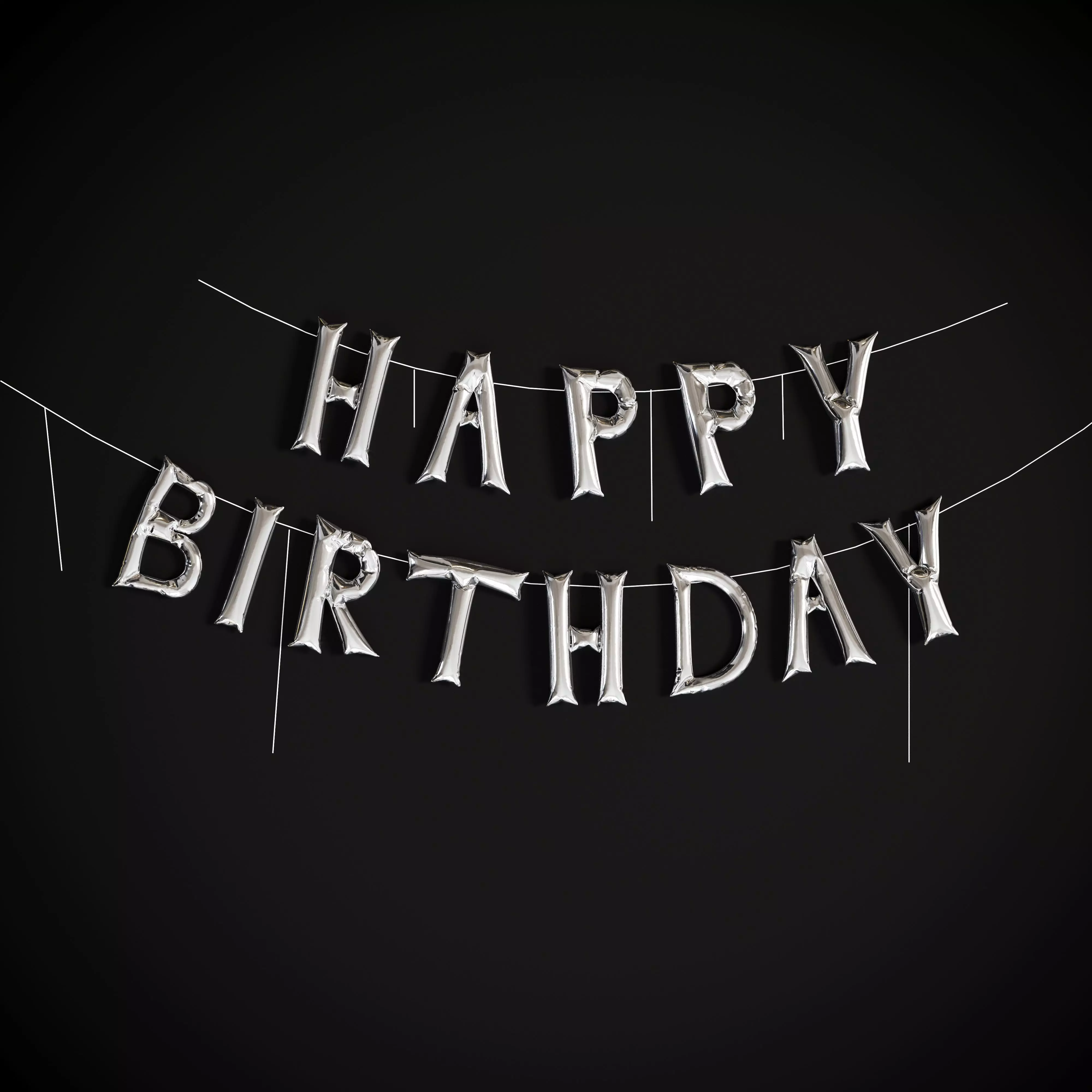 Balloons Happy Birthday Low-poly 3D model