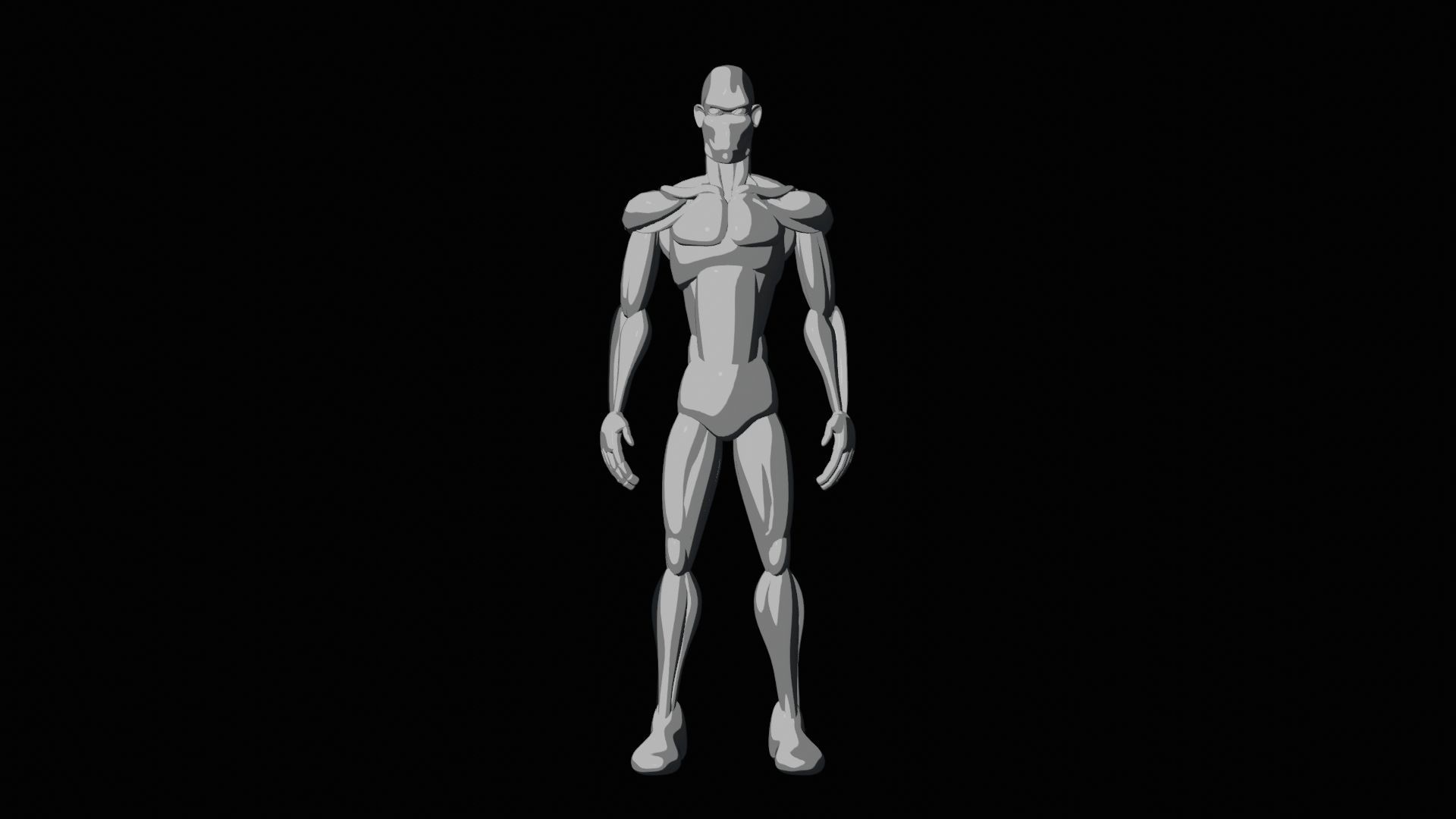 male character blocking for sculpting mesh 3D model_1