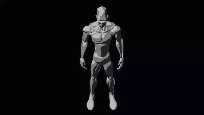 male character blocking for sculpting mesh