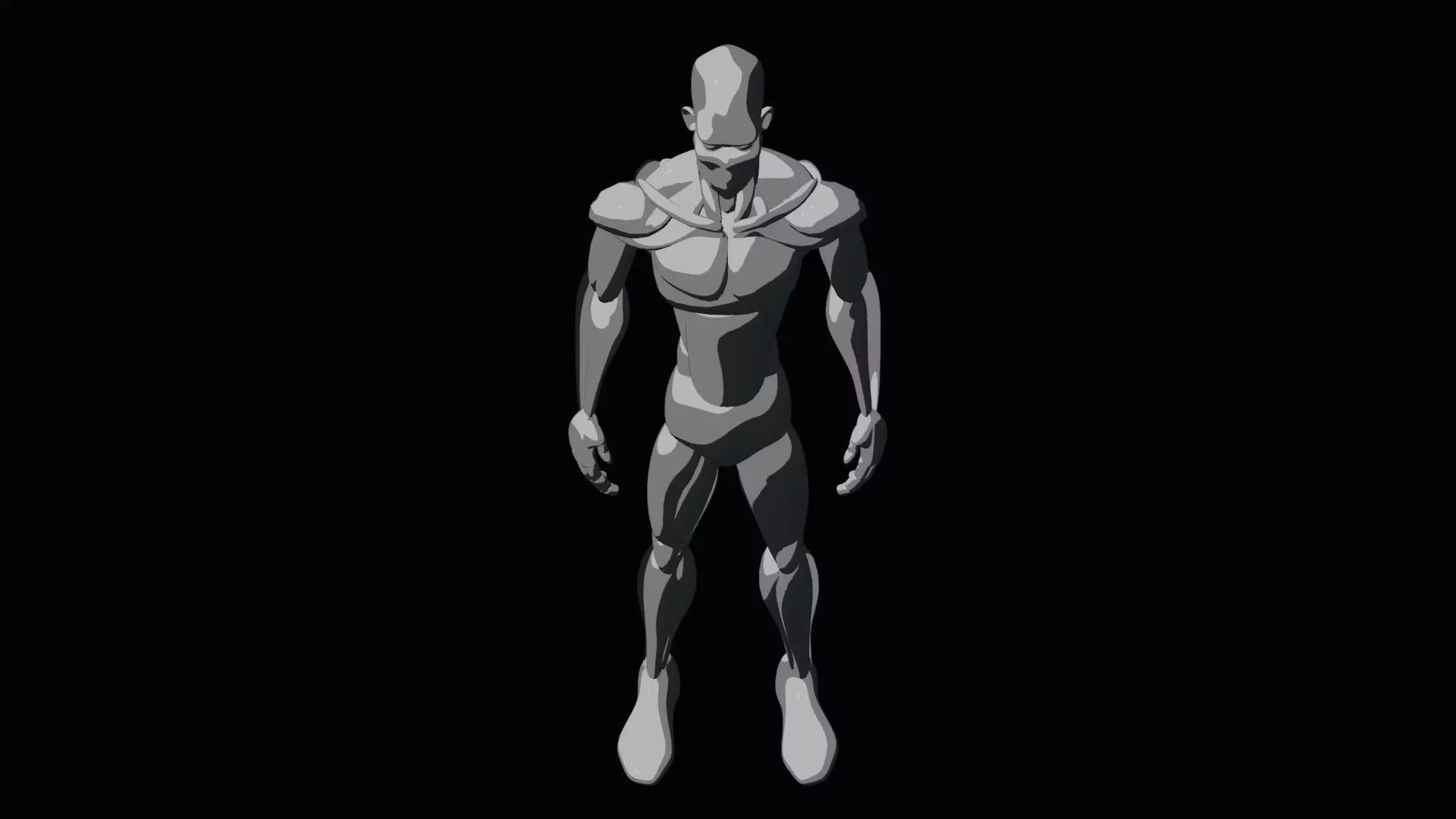 male character blocking for sculpting mesh 3D model_0