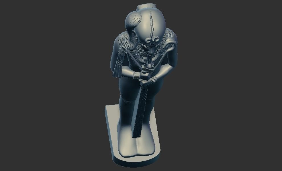 Ancient Egyptian god Khonsu 3D Printable model  3D print model_7