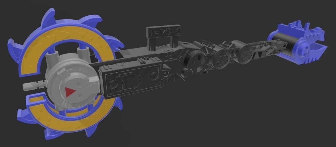 TRANSFORMERS METROPLEX CYBERTRON EXCAVATOR CLAW and DRILLBIT 3D print model_4