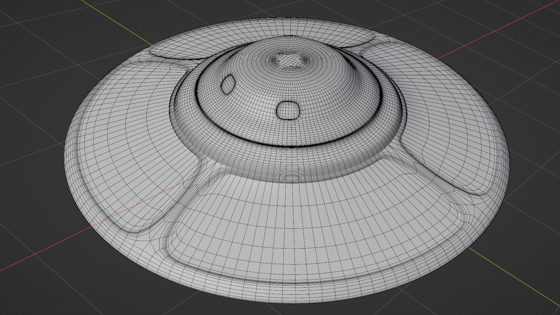 MYSTICAL FLYING SAUCER UFO Low-poly 3D model_10